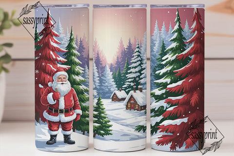 Santa Winter Wonderland Tumbler Design Sublimation sassyprint 