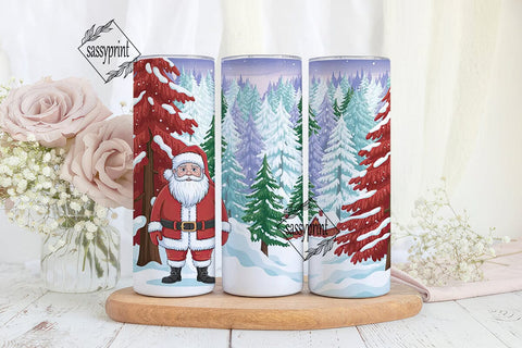 Santa Winter Wonderland Tumbler Design Sublimation sassyprint 