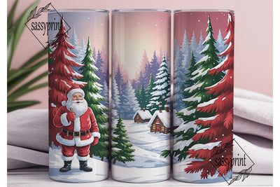 Santa Winter Wonderland Tumbler Design Sublimation sassyprint 