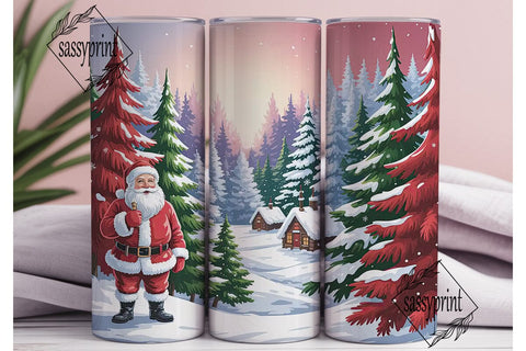 Santa Winter Wonderland Tumbler Design Sublimation sassyprint 
