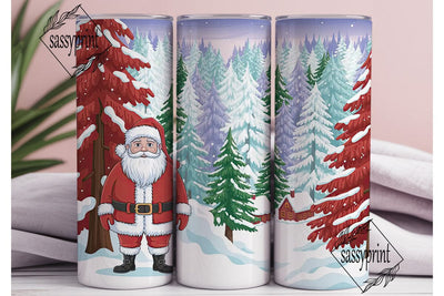 Santa Winter Wonderland Tumbler Design Sublimation sassyprint 