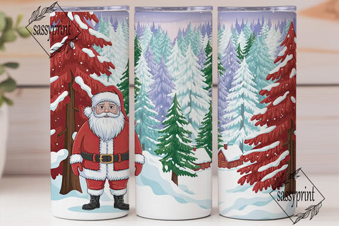 Santa Winter Wonderland Tumbler Design Sublimation sassyprint 