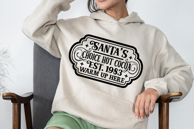 Santas choice Hot cocoa est 1983 warm up here SVG Angelina750 