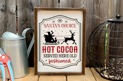 Santas choice hot cocoa served here old fashioned svg design SVG Regulrcrative 