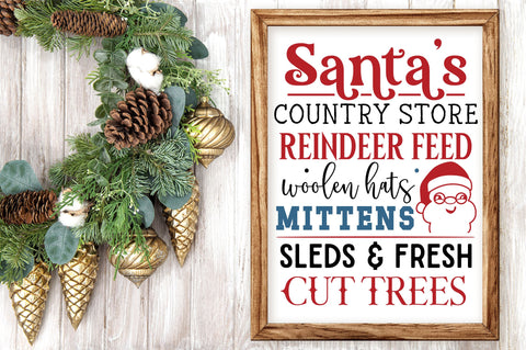 Santas country store reindeer Svg design SVG Regulrcrative 