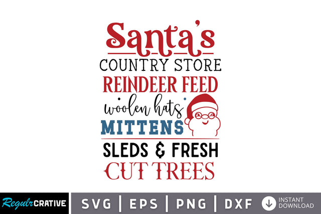 Santas country store reindeer Svg design SVG Regulrcrative 
