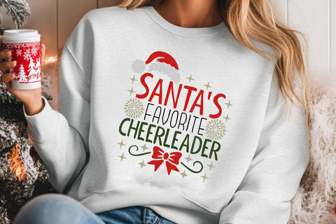 Santa's Favorite Cheerleader| Christmas Cheerleader SVG Cutting Files. SVG CosmosFineArt 