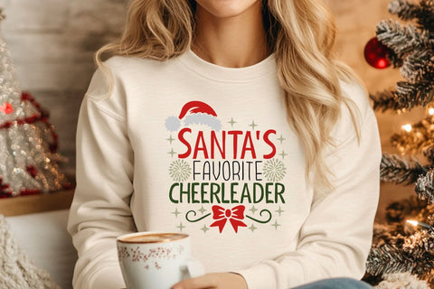 Santa's Favorite Cheerleader| Christmas Cheerleader SVG Cutting Files. SVG CosmosFineArt 