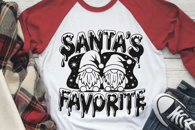 Santa's Favorite Gnome SVG | Christmas Gnome Dripping Lettering Design | Festive Holiday Cut File for Cricut and Silhouette SVG TonisArtStudio 