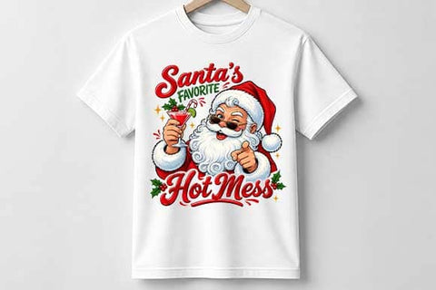Santa's Favorite Hot Mess Christmas PNG SVG BillahCrafts 