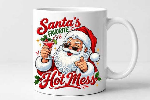 Santa's Favorite Hot Mess Christmas PNG SVG BillahCrafts 
