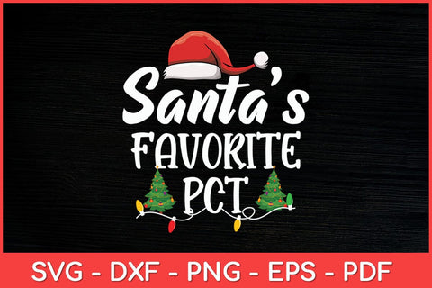 Santa's Favorite PCT - Patient Care Technician Christmas Svg Design SVG artprintfile 