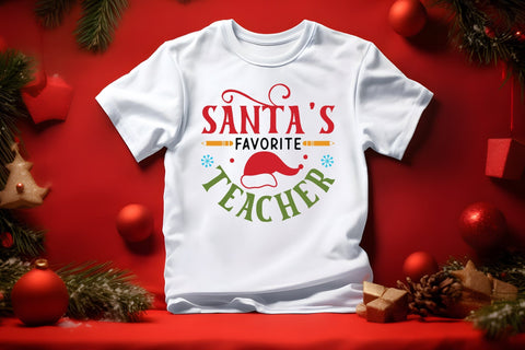 Santa's Favorite Teacher - Christmas SVG SVG CraftLabSVG 