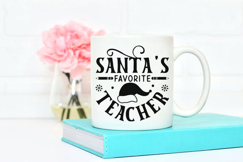 Santa's Favorite Teacher - Christmas SVG SVG CraftLabSVG 