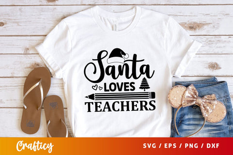 Santas favorite teacher Svg Design SVG Designangry 