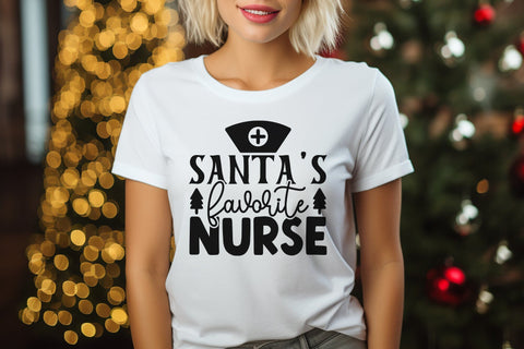 Santa's Favourite Nurse - Christmas SVG SVG CraftLabSVG 