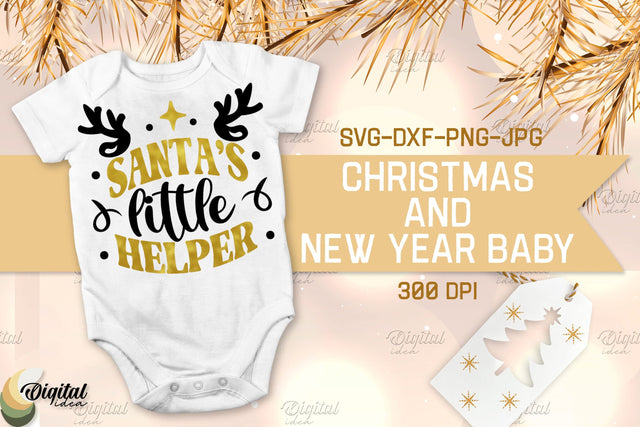 Santa's Little Helper. Christmas And New Year Baby. Design SVG SVG Evgenyia Guschina 