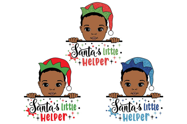 Santa’s Little Helper Elf Baby Clipart in SVG PNG JPG PDF DXF AI EPS Formats for Cricut Sublimation Christmas Cards and Holiday Crafts SVG 1uniqueminute 