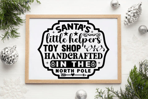 Santas little helpers toy shop handcrafted in the north pole SVG Angelina750 