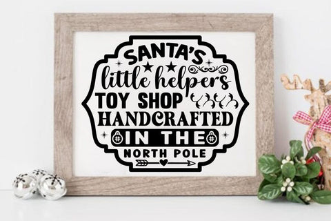 Santas little helpers toy shop handcrafted in the north pole SVG Angelina750 