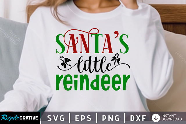 Santas little reindeer SVG Design SVG Regulrcrative 