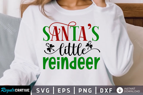Santas little reindeer SVG Design SVG Regulrcrative 