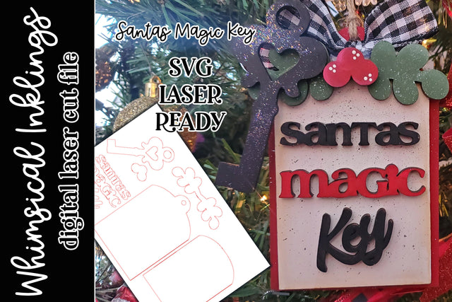 Santa's Magic Key Tag SVG SVG Whimsical Inklings 