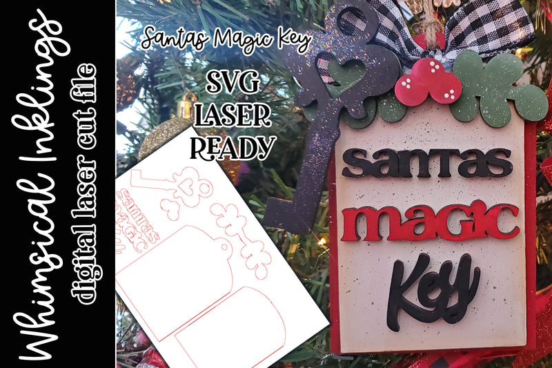 Santa's Magic Key Tag SVG - So Fontsy