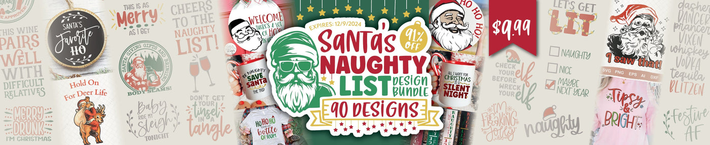 Santa's Naughty List Design Bundle