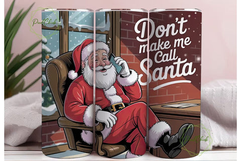 Santa's Office Humor 20oz Tumbler Wrap Sublimation PixelChick 