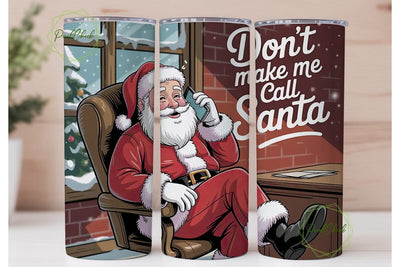Santa's Office Humor 20oz Tumbler Wrap Sublimation PixelChick 