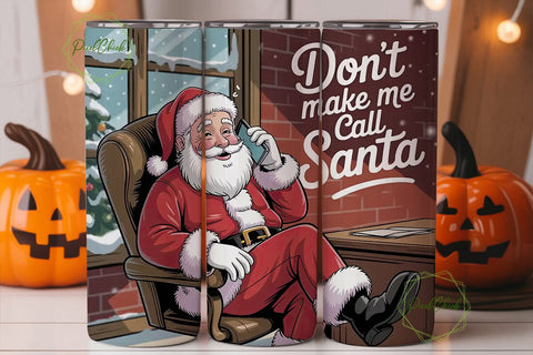 Santa's Office Humor 20oz Tumbler Wrap Sublimation PixelChick 