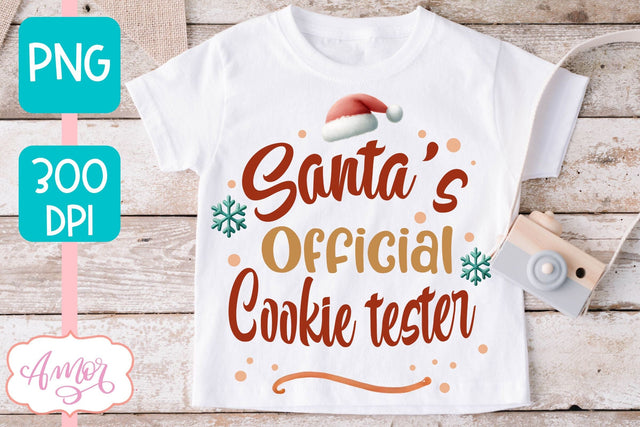 Santa's official cookie tester PNG | Christmas sublimation Sublimation Amorclipart 