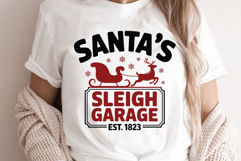 Santas Sleigh Garage Est 1823 SVG Angelina750 