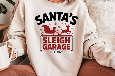Santas Sleigh Garage Est 1823 SVG Angelina750 