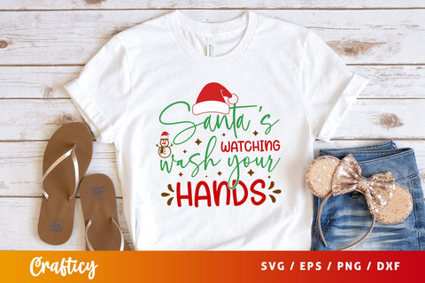 Santas watching wash your hands Svg Design SVG Designangry 