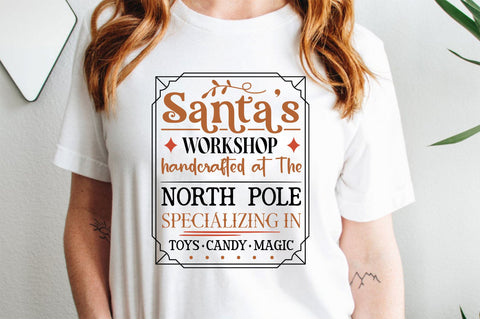 Santas workshop handcrafted at the north pole SVG design SVG Regulrcrative 