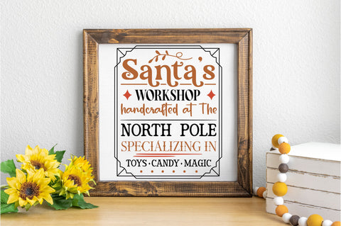 Santas workshop handcrafted at the north pole SVG design SVG Regulrcrative 