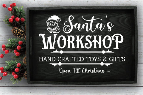 Santa's Workshop SVG I Christmas Sign SVG I Holiday SVG SVG Happy Printables Club 