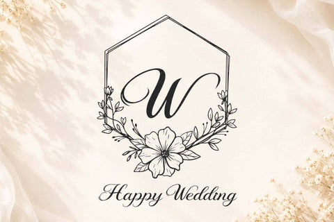 Santhina Flower Monogram Font Prasetya Letter 