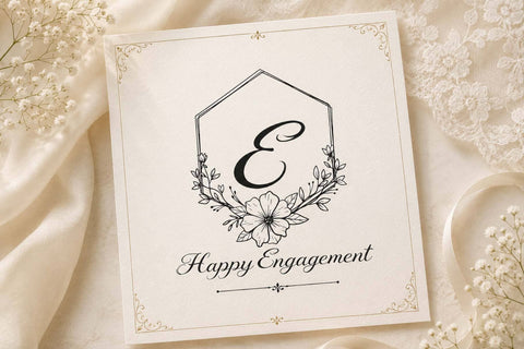 Santhina Flower Monogram Font Prasetya Letter 