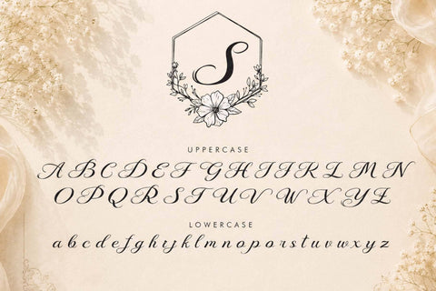 Santhina Flower Monogram Font Prasetya Letter 