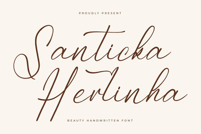Santicka Herlinha - Beauty Handwritten Font Font Letterena Studios 