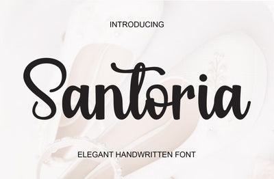 Santoria - Elegant Script Font Font Yuby 