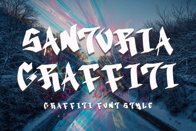 Santoria Graffiti Font Prasetya Letter 