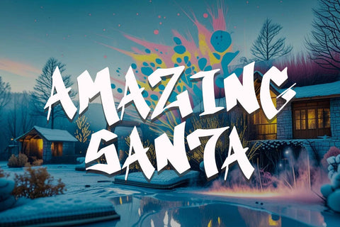 Santoria Graffiti Font Prasetya Letter 