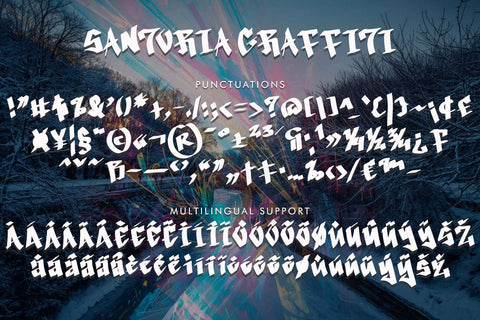 Santoria Graffiti Font Prasetya Letter 