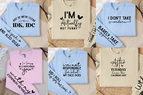 Sarcasm Front and Sleeve SVG Design Bundle SVG Designangry 