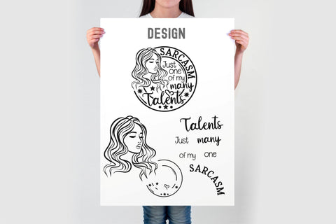Sarcasm just one of my many talents svg, woman sarcasm Svg SVG TonisArtStudio 