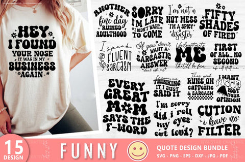 Sarcasm Svg Bundle, Funny quotes bundle svg, Sarcastic T-shirt Bundle SVG FiveStarCrafting 